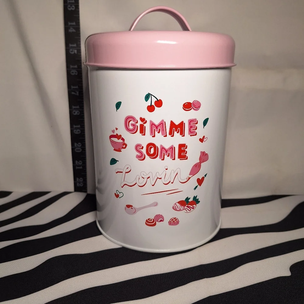 NWT Bark Valentine's Day Treat Jar - Tin Treat Canister Can